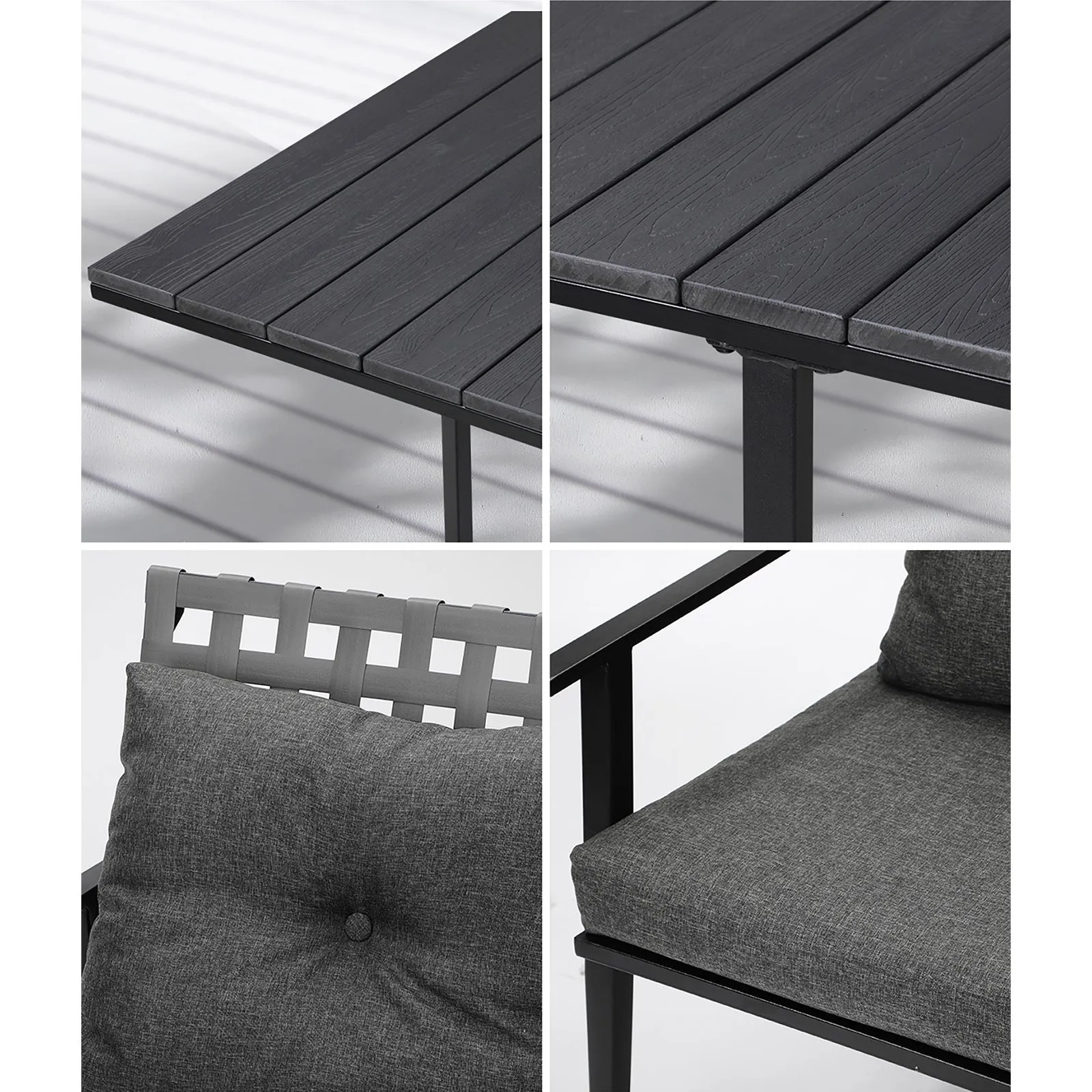 Livsip Outdoor Dining Set Patio Furniture Setting Rattan Chairs and Chairs 5PCS