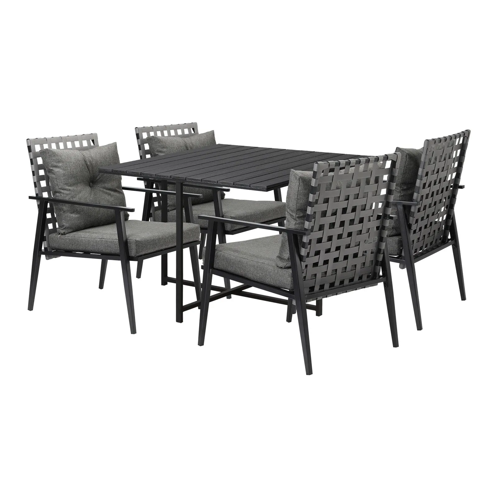 Livsip Outdoor Dining Set Patio Furniture Setting Rattan Chairs and Chairs 5PCS
