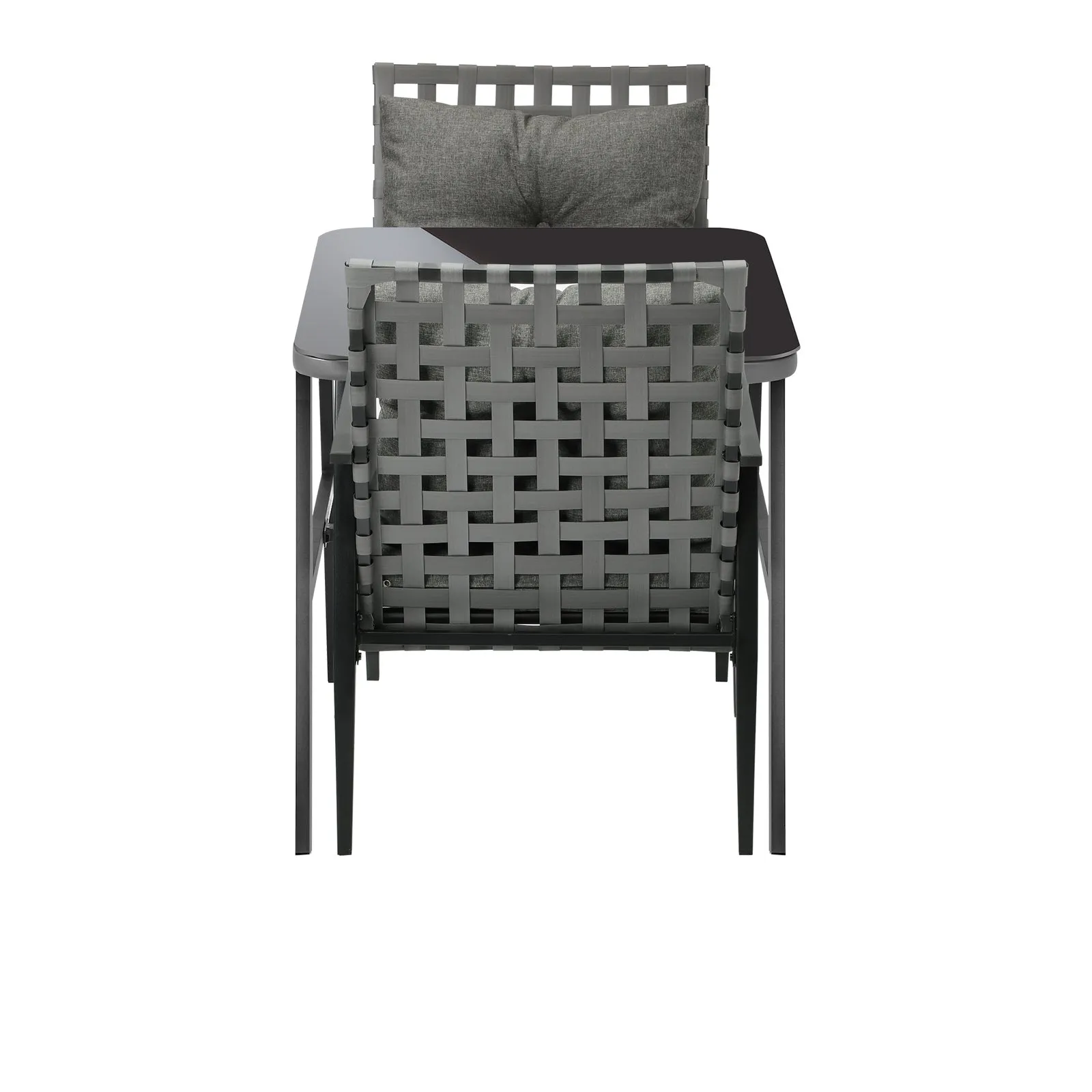 Livsip Outdoor Dining Setting Garden Patio Furniture Rattan Chairs Set 3 Piece