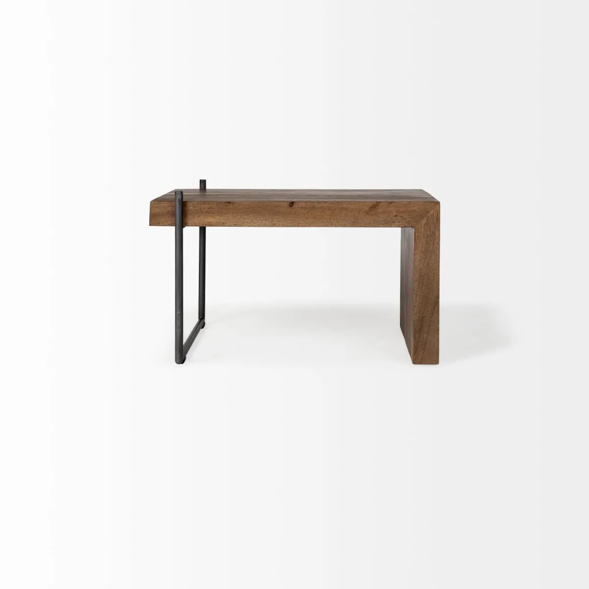 Maddox Coffee Table Brown Wood | Black Metal