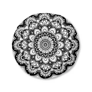 Mandala Art Floor Cushion - Round Tufted Pillow