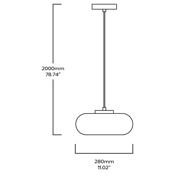 MARIN Glass Pendant Light - Brass