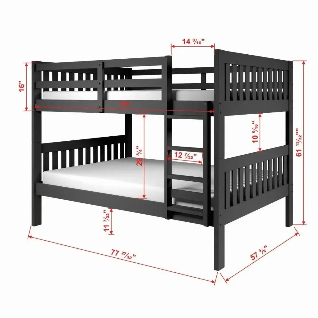 Max Full over Full Low Bunk Bed