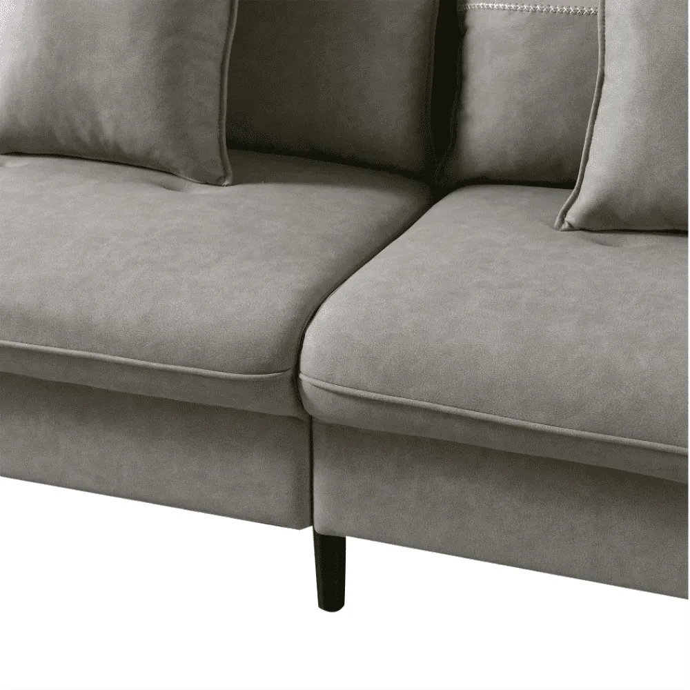 Mexico Straight Line Sofa Set in Grey Color