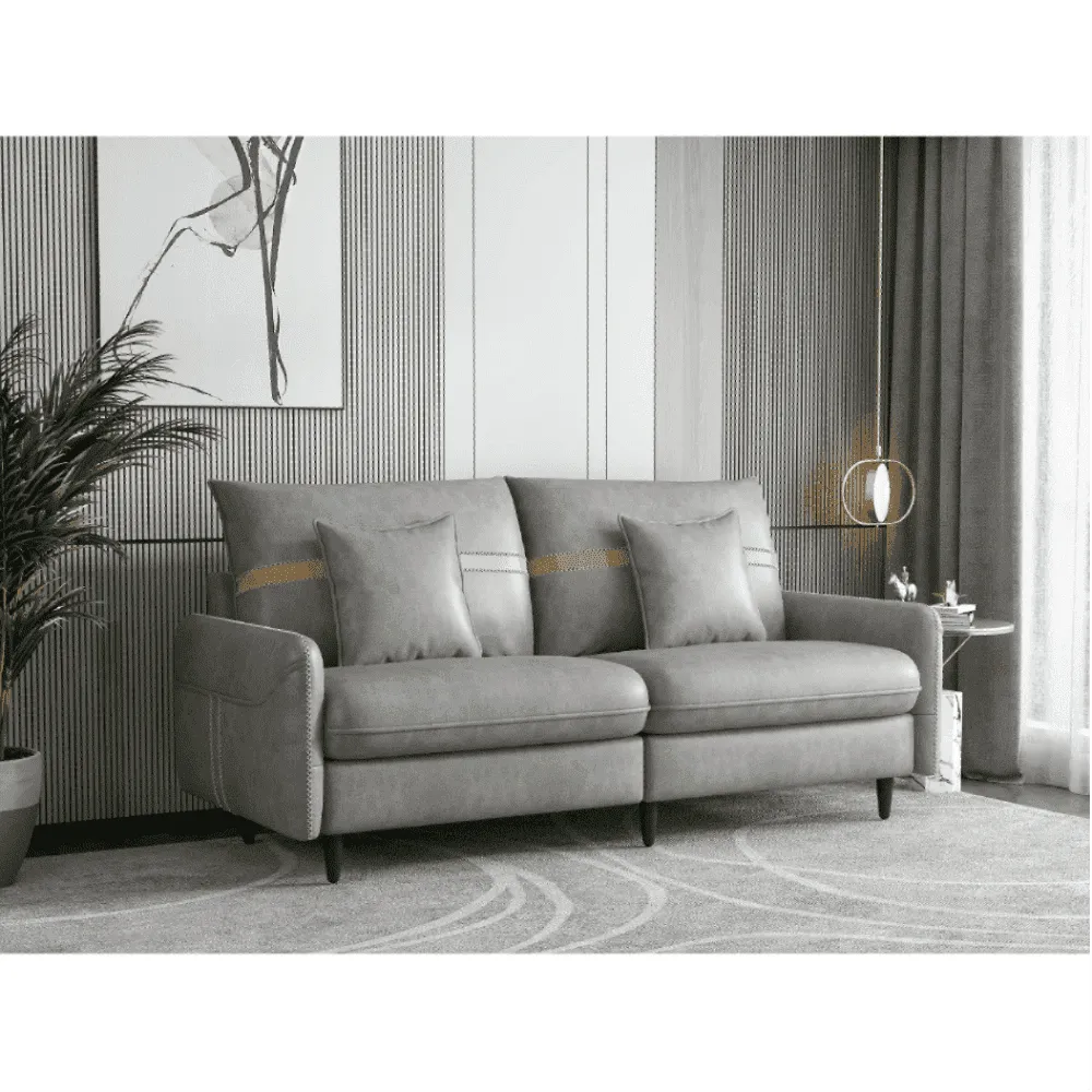 Mexico Straight Line Sofa Set in Grey Color