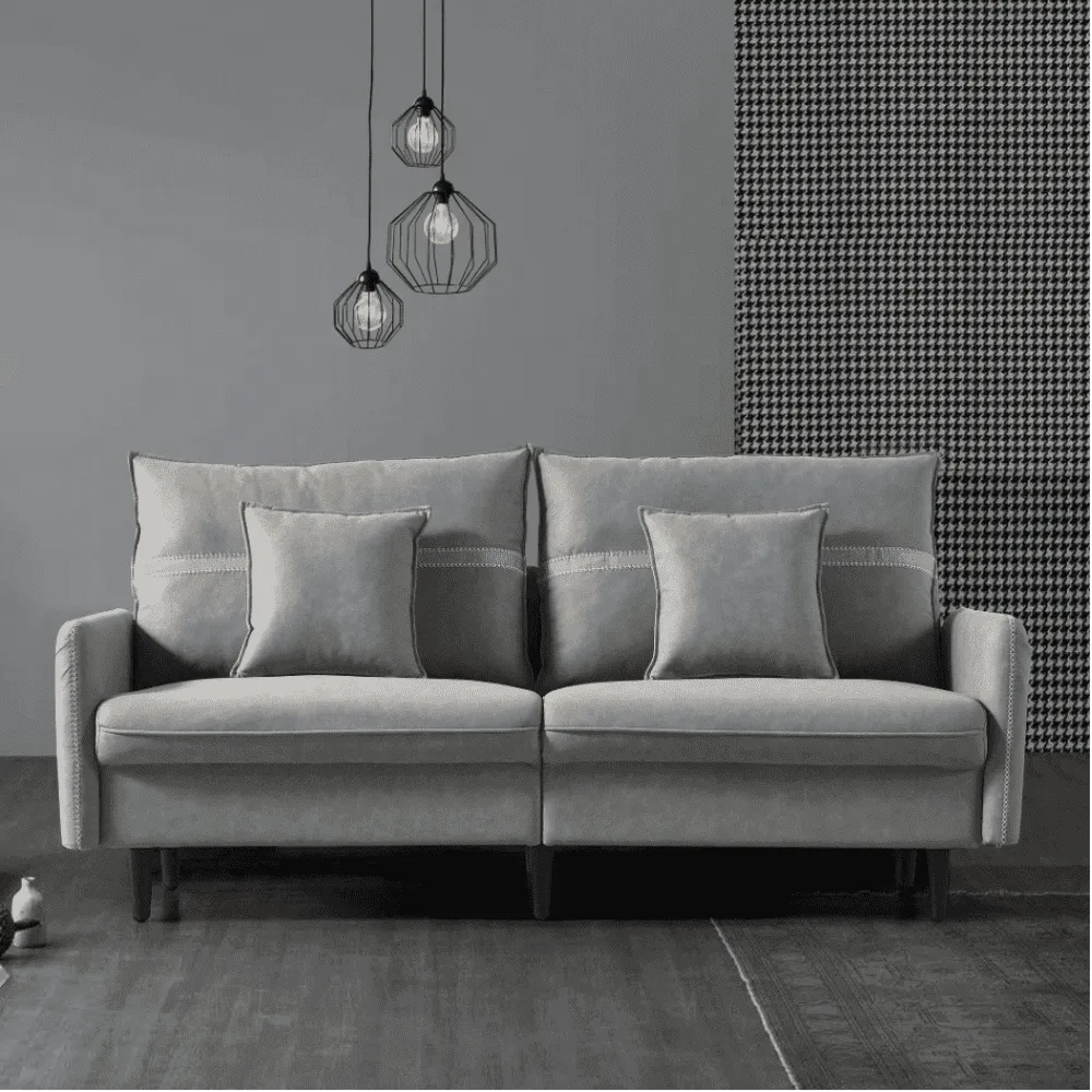 Mexico Straight Line Sofa Set in Grey Color