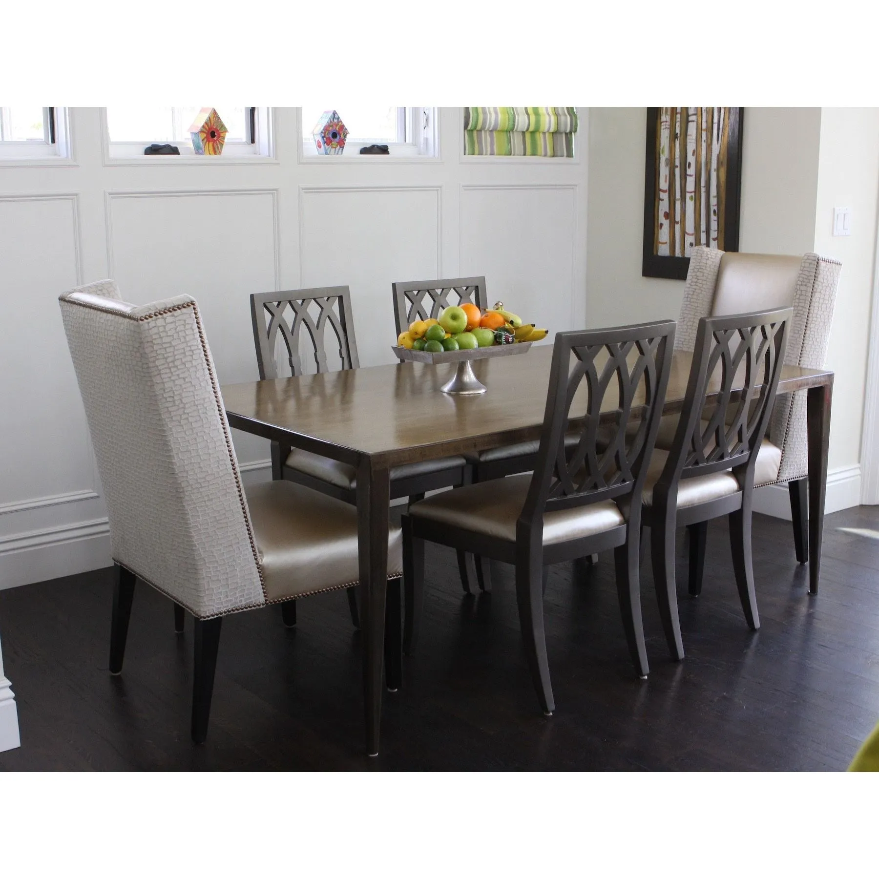 Modern Edison Dining Table with White Oak Top