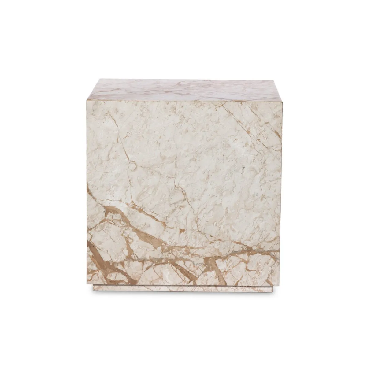 Modern Marble Plinth End Table