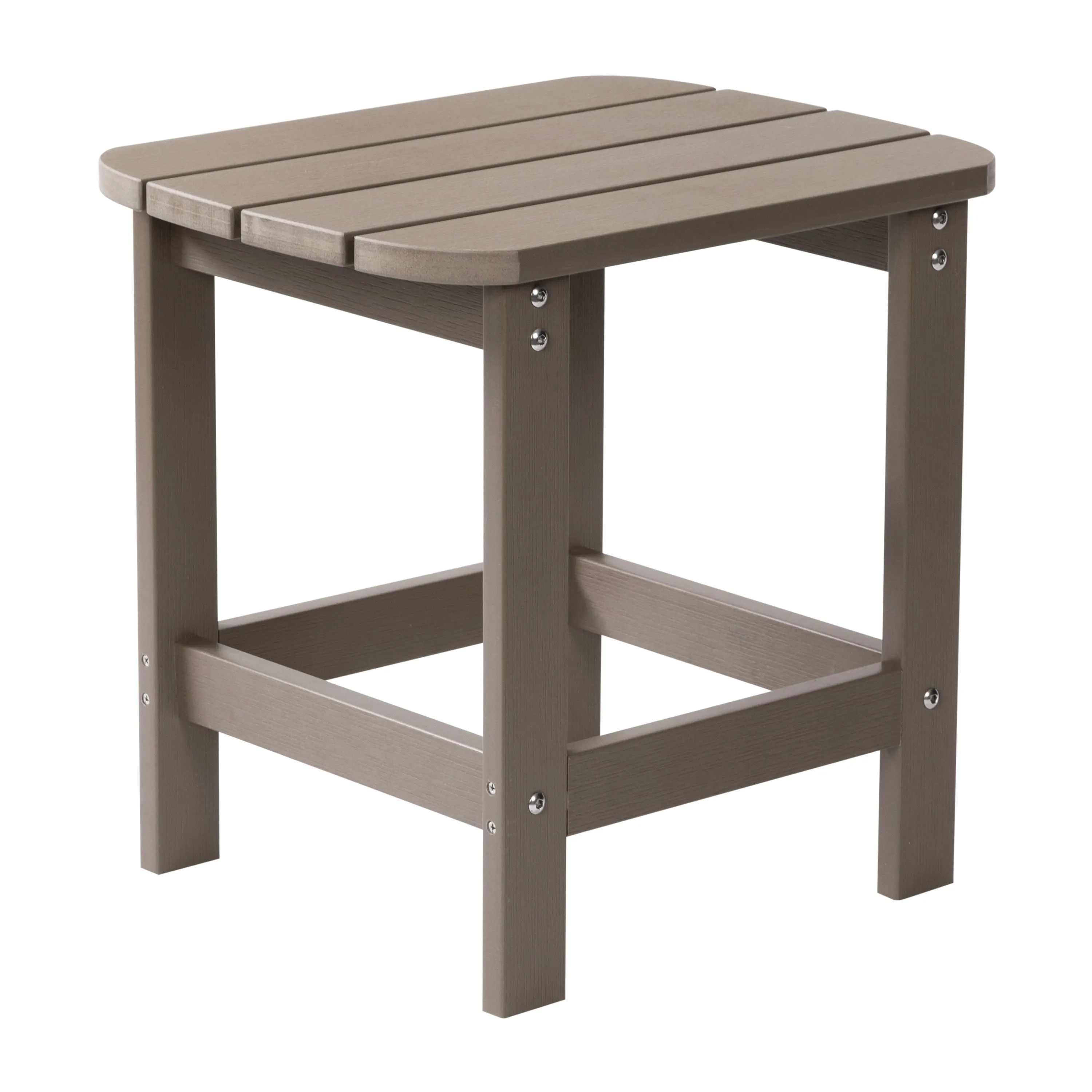 Monterey Commercial Grade 3-Piece Indoor/Outdoor Adirondack Set with 2 Adjustable HDPE Loungers with Cup Holders and 2-Tier Side Table