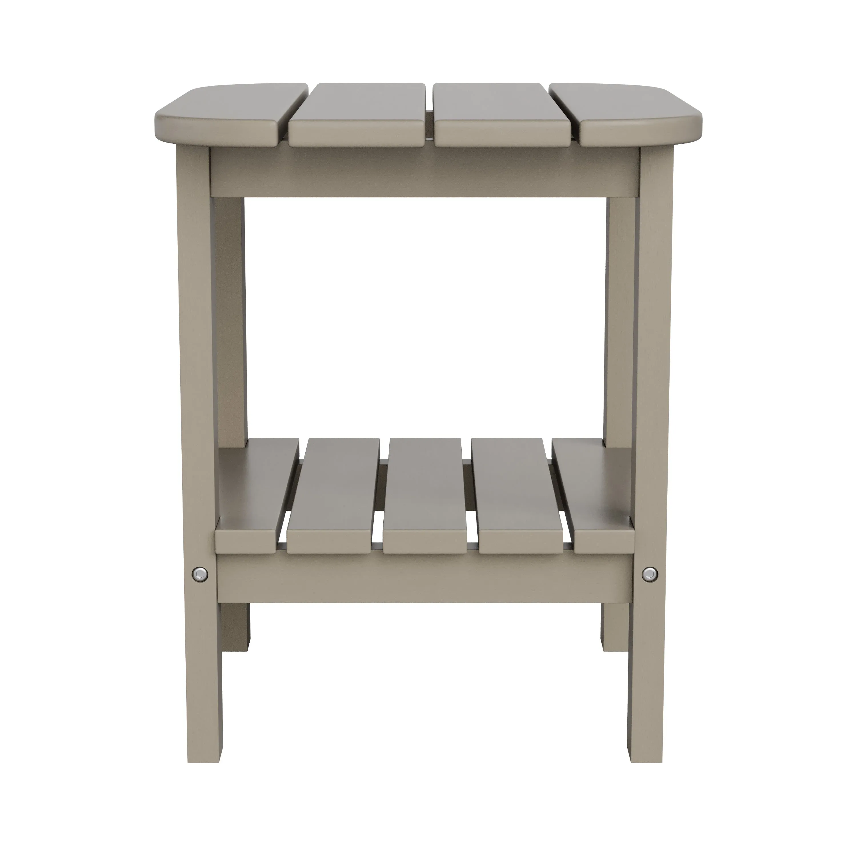Monterey Commercial Grade 3-Piece Indoor/Outdoor Adirondack Set with 2 Adjustable HDPE Loungers with Cup Holders and 2-Tier Side Table