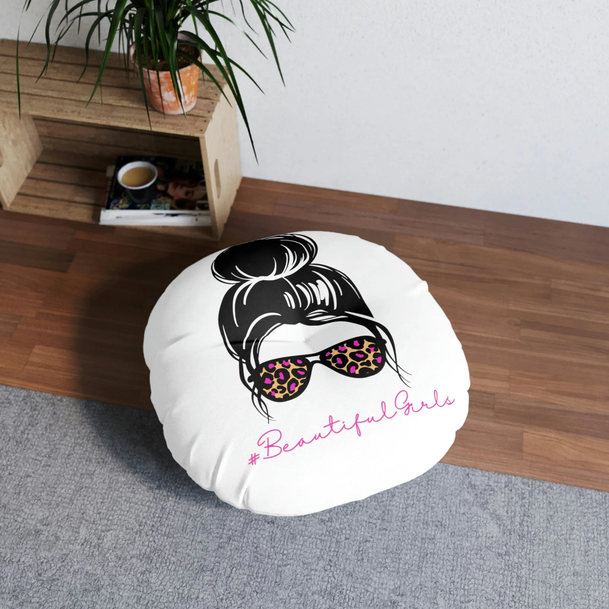 MyDreamMyTee Tufted Floor Pillow, Round