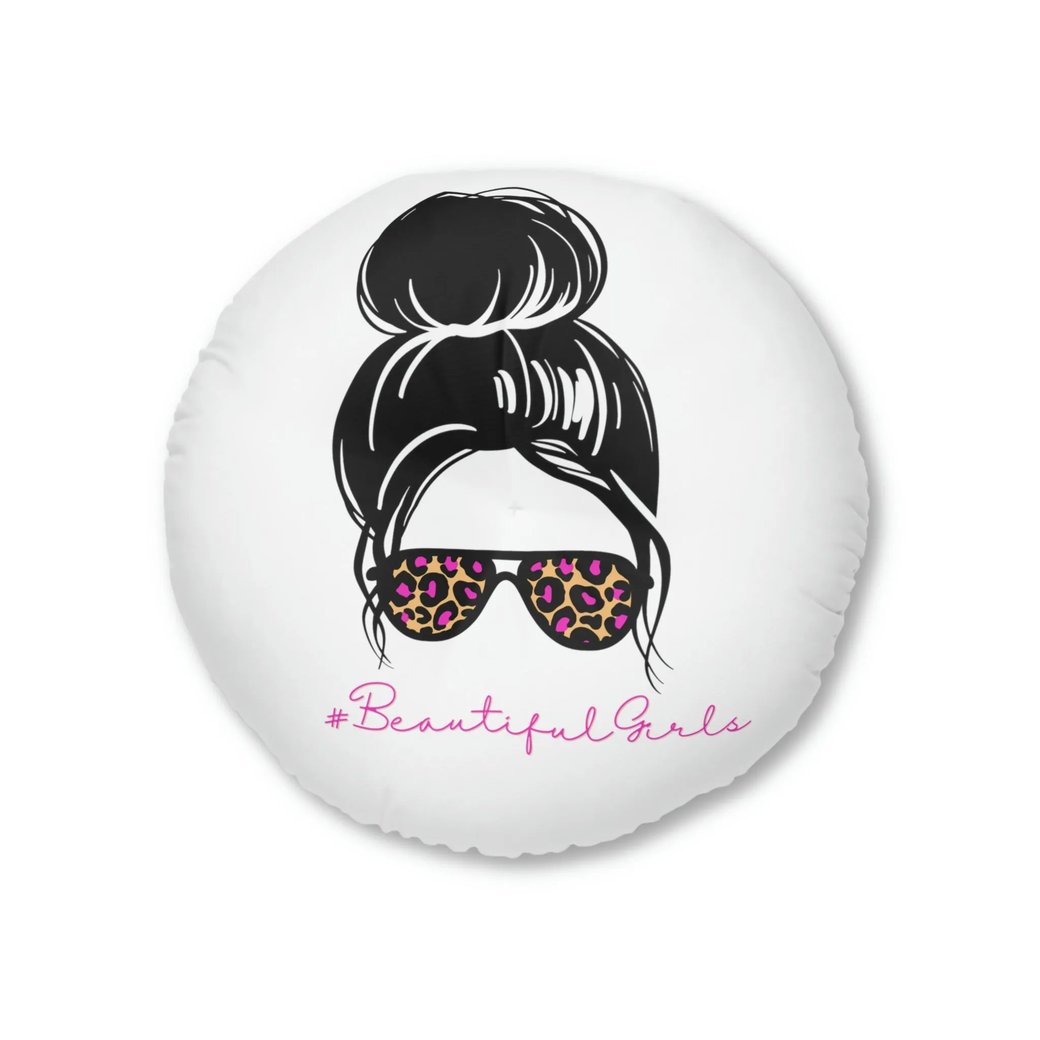 MyDreamMyTee Tufted Floor Pillow, Round