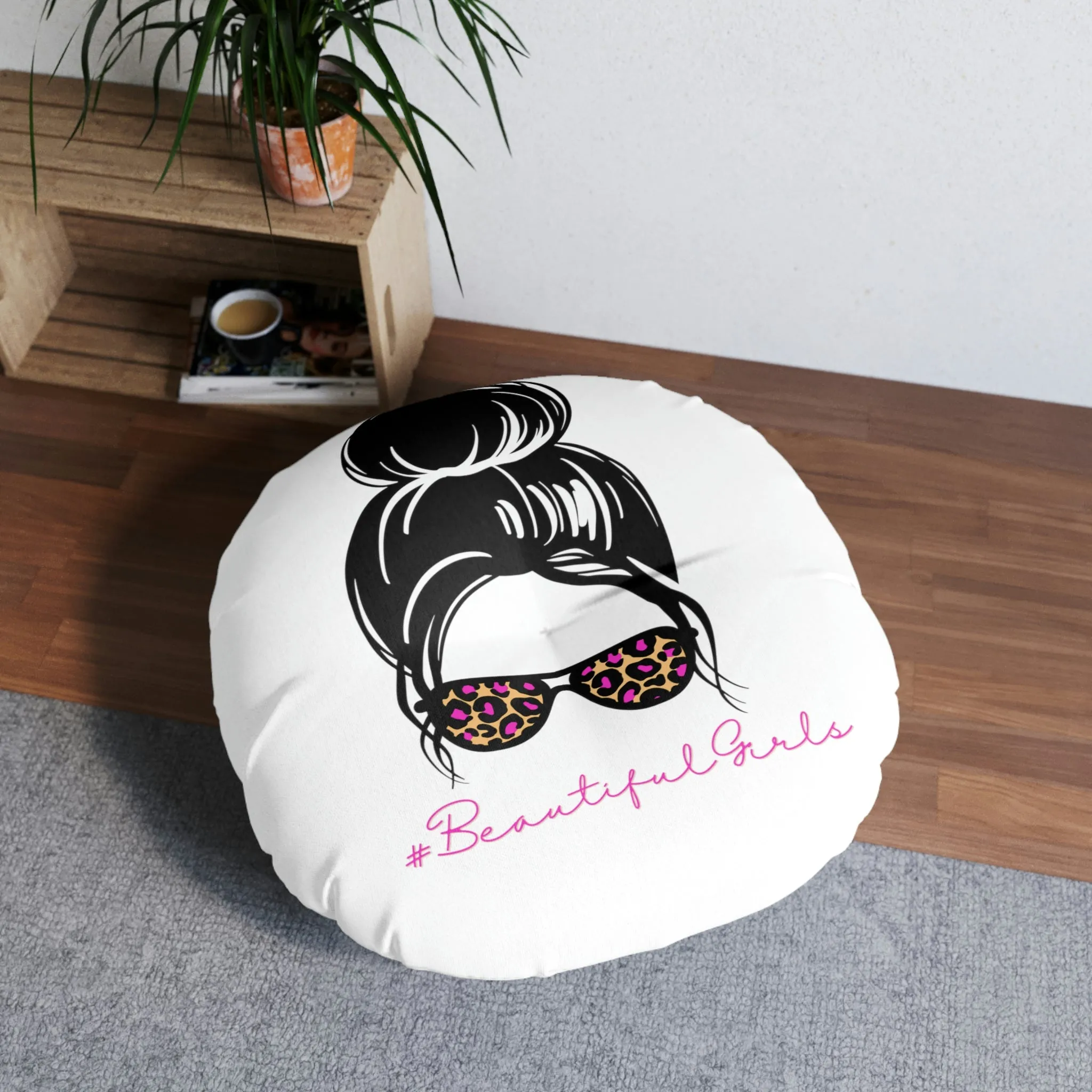 MyDreamMyTee Tufted Floor Pillow, Round