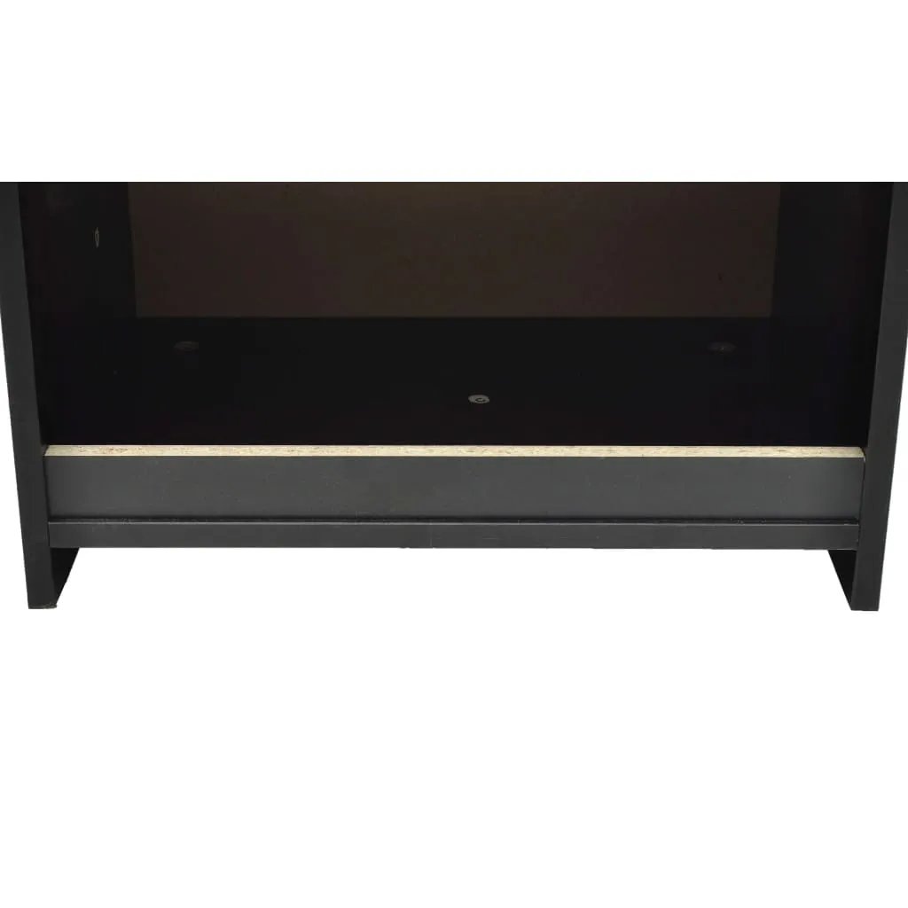 Nightstand with One-Drawer Black 2 pcs