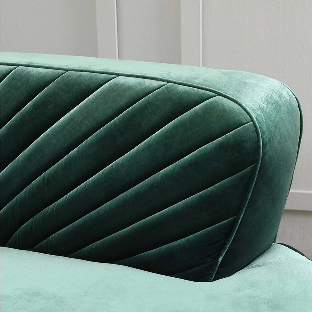 Northpol 3 Seater Velvet Sofa in - Elegant Comfort 242cm x 100cm x 78cm