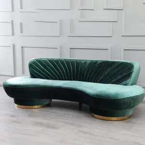 Northpol 3 Seater Velvet Sofa in - Elegant Comfort 242cm x 100cm x 78cm