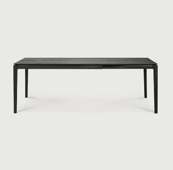 Oak Black Extendable Dining Table