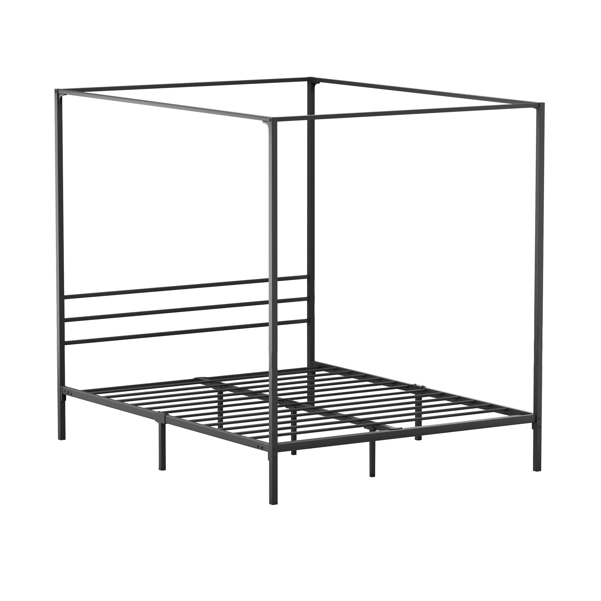 Oikiture Metal Canopy Bed Frame Queen Size Beds Platform
