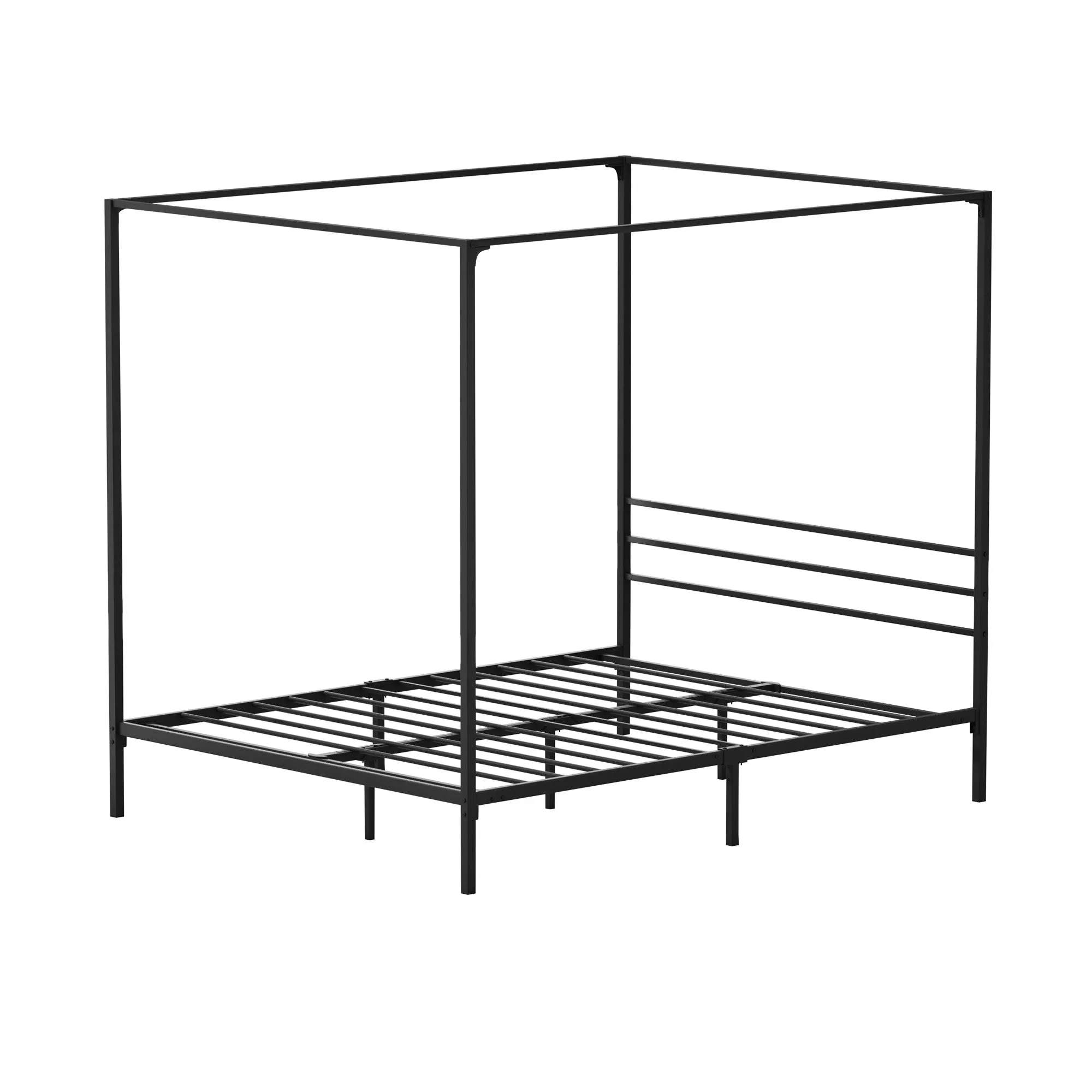 Oikiture Metal Canopy Bed Frame Queen Size Beds Platform