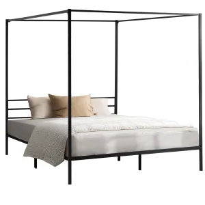 Oikiture Metal Canopy Bed Frame Queen Size Beds Platform