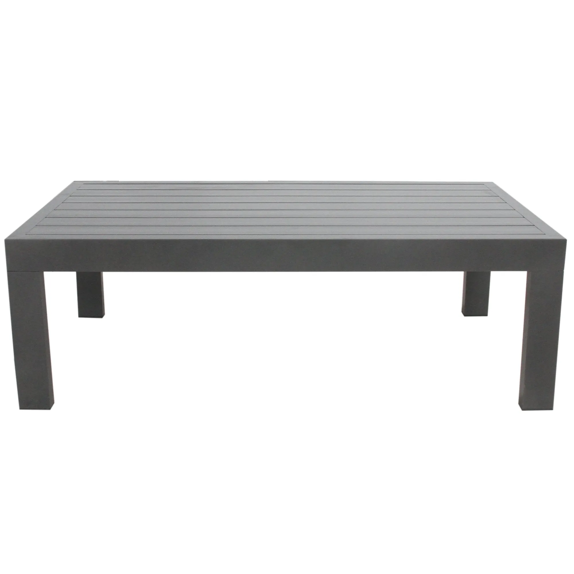 Outie 4pc Set 1 2 3 Seater Outdoor Sofa Lounge Coffee Table Aluminium Charcoal