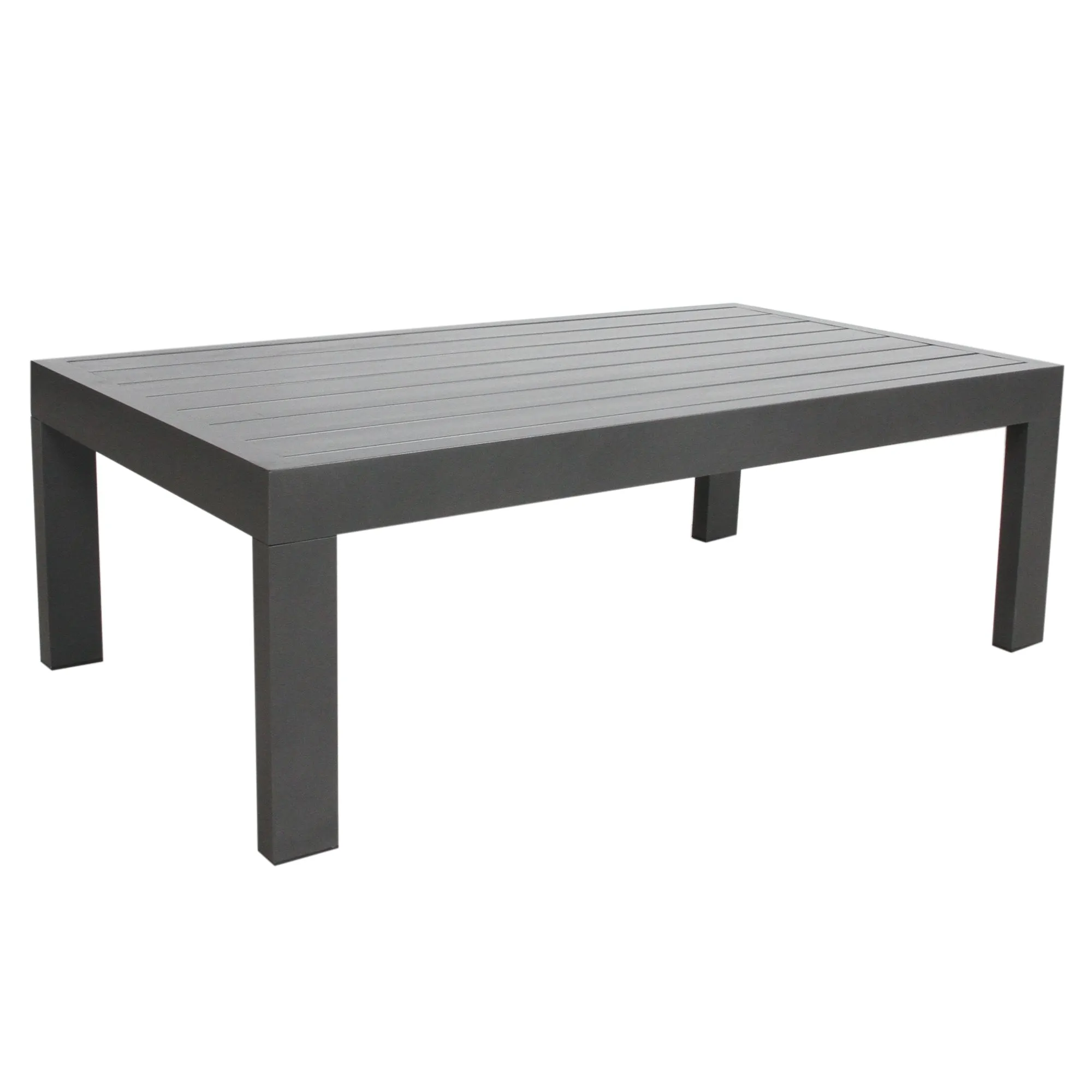 Outie 4pc Set 1 2 3 Seater Outdoor Sofa Lounge Coffee Table Aluminium Charcoal
