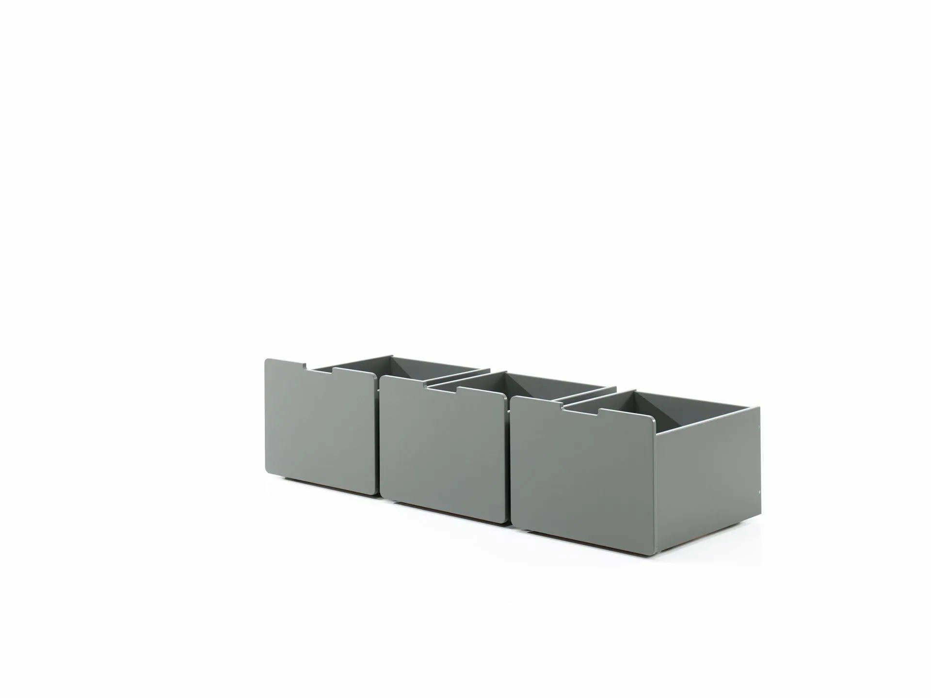Pino Midsleeper with Ladder and 3 Drawers in Grey