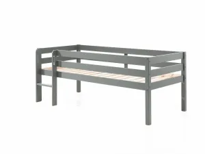 Pino Midsleeper with Ladder and 3 Drawers in Grey