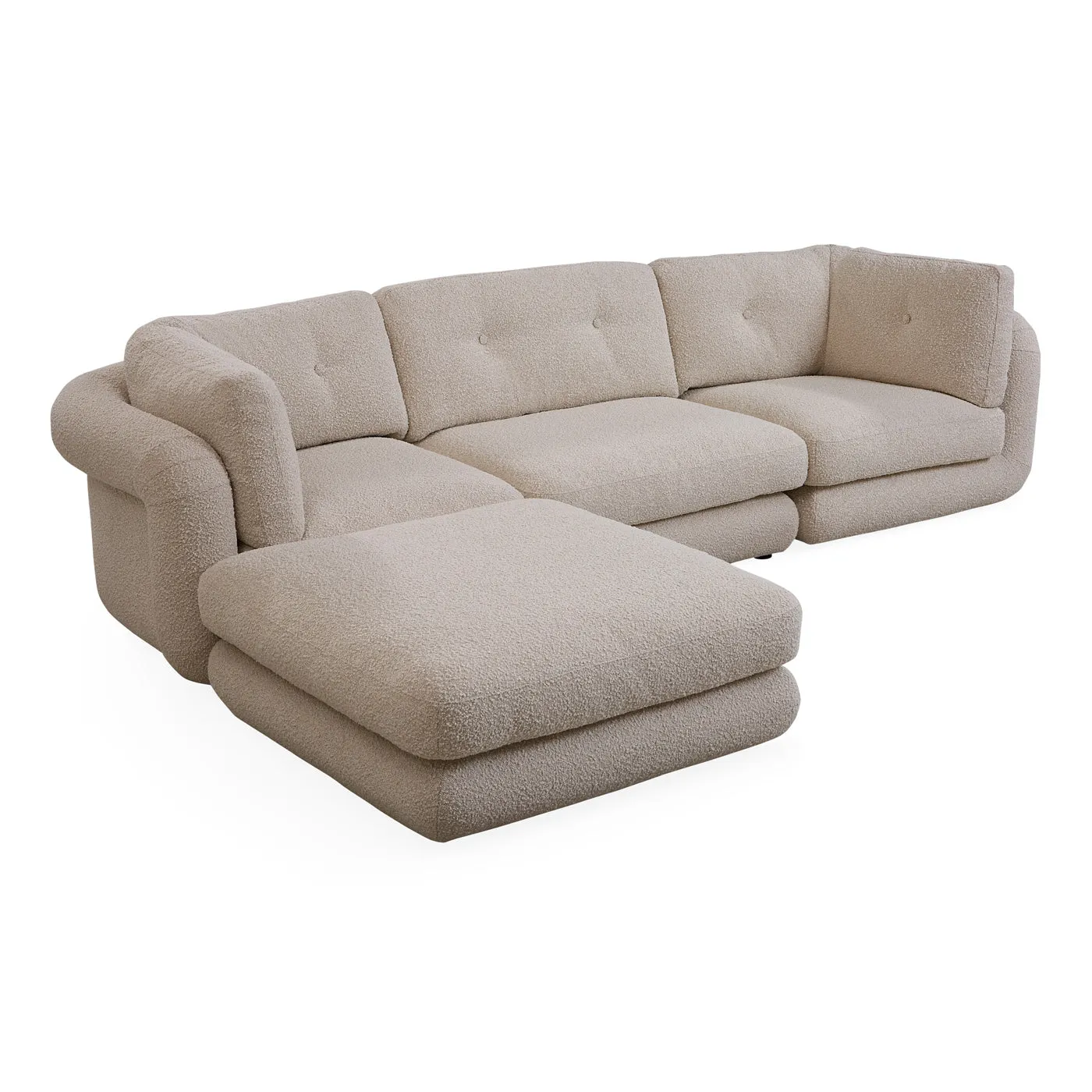 Pompidou 304.8cm Modular Four-Piece Sectional with Ottoman
