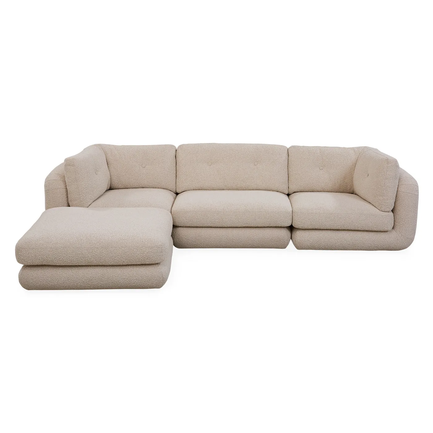 Pompidou 304.8cm Modular Four-Piece Sectional with Ottoman