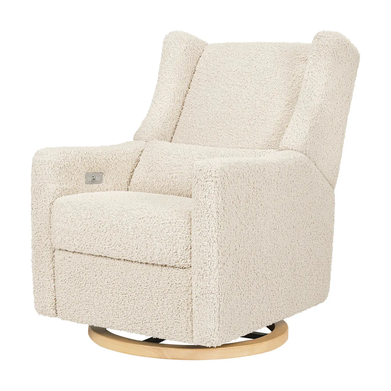 Pre-Order Kiwi Electronic Recliner and Swivel Glider in Teddy Loop with USB port - Teddy Loop