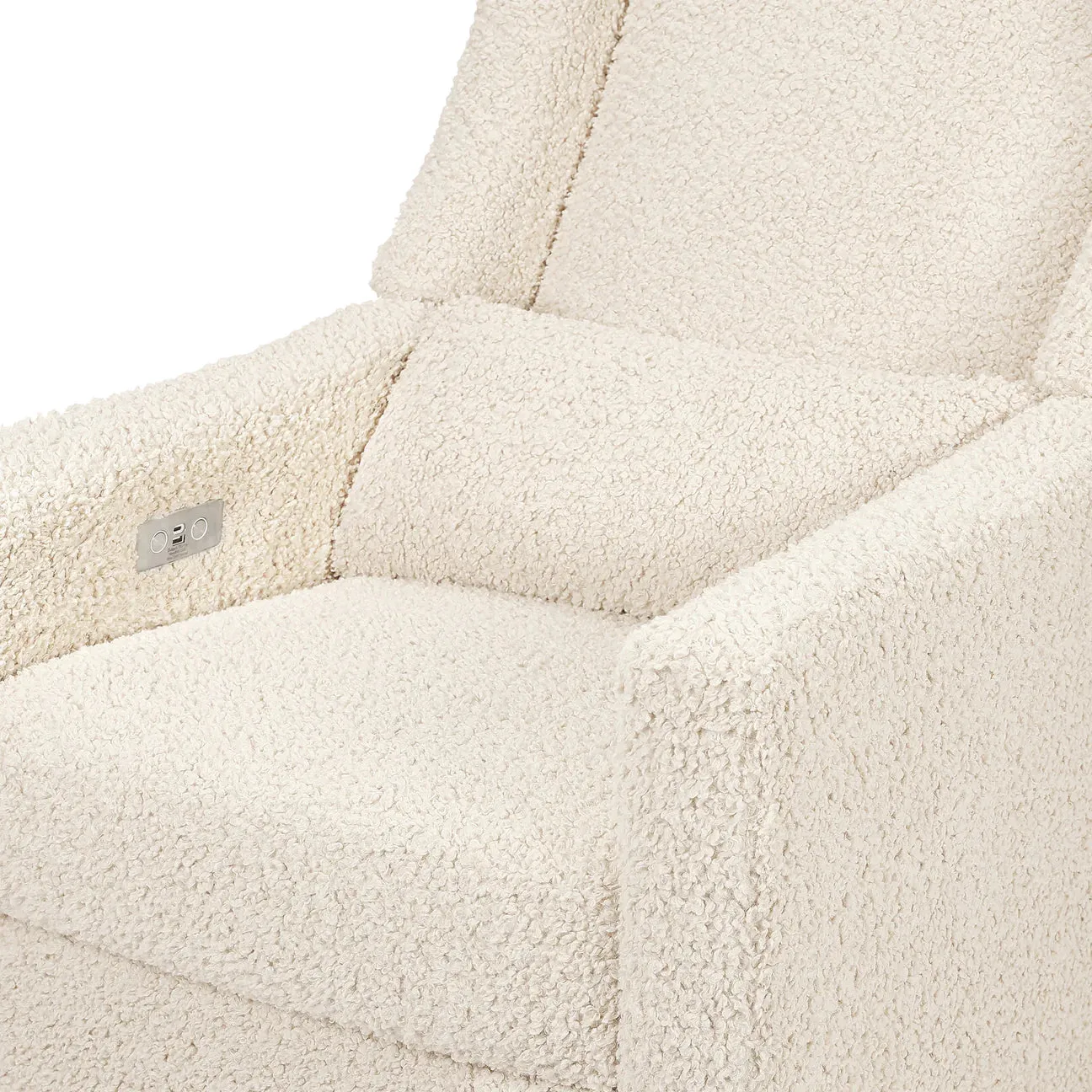 Pre-Order Kiwi Electronic Recliner and Swivel Glider in Teddy Loop with USB port - Teddy Loop