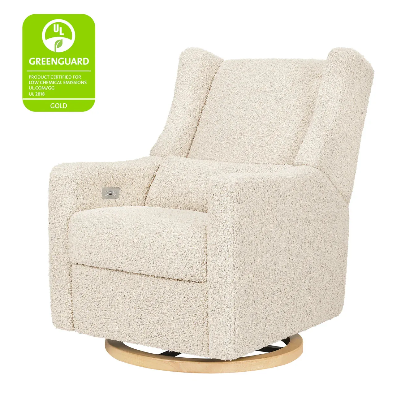 Pre-Order Kiwi Electronic Recliner and Swivel Glider in Teddy Loop with USB port - Teddy Loop