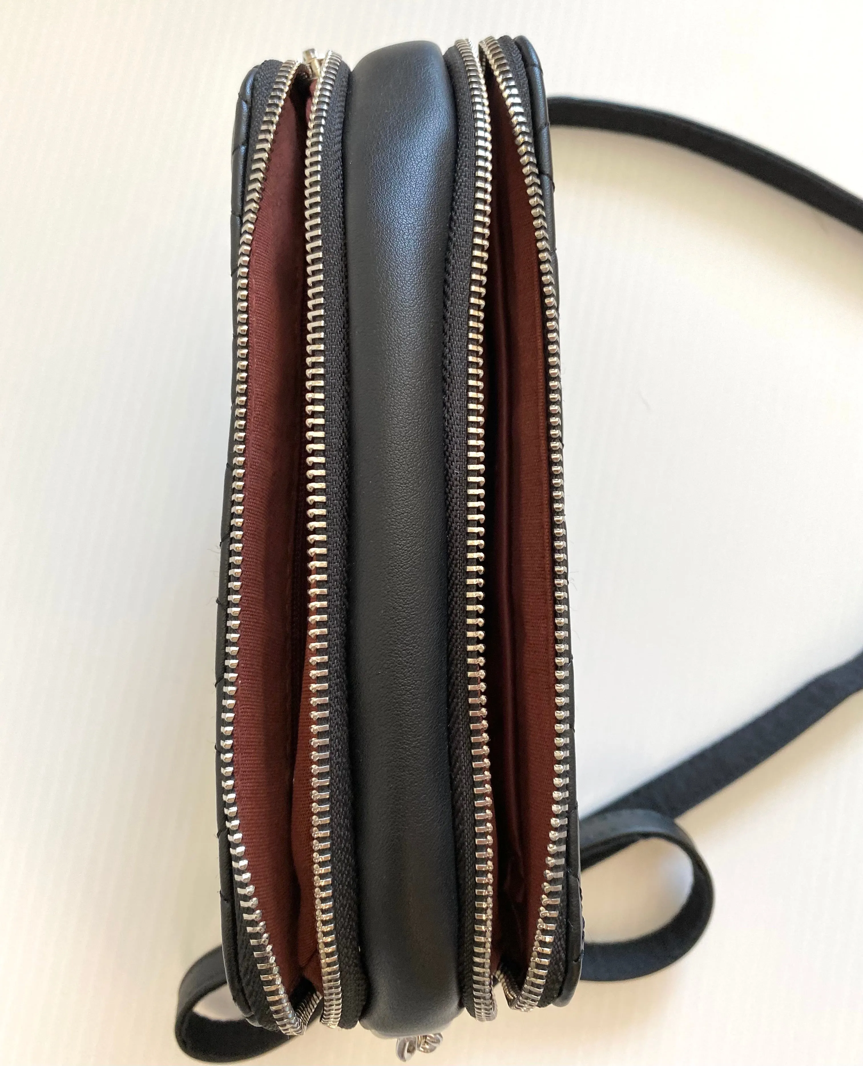 Purse - Black Quilted crossbody bag