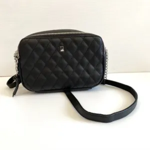 Purse - Black Quilted crossbody bag