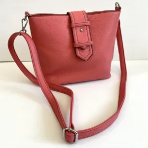 Purse -  Coral colored bag with magnet buckle
