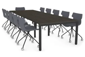 Quadro Square Legs Modern Boardroom Table [3600L x 1200W]