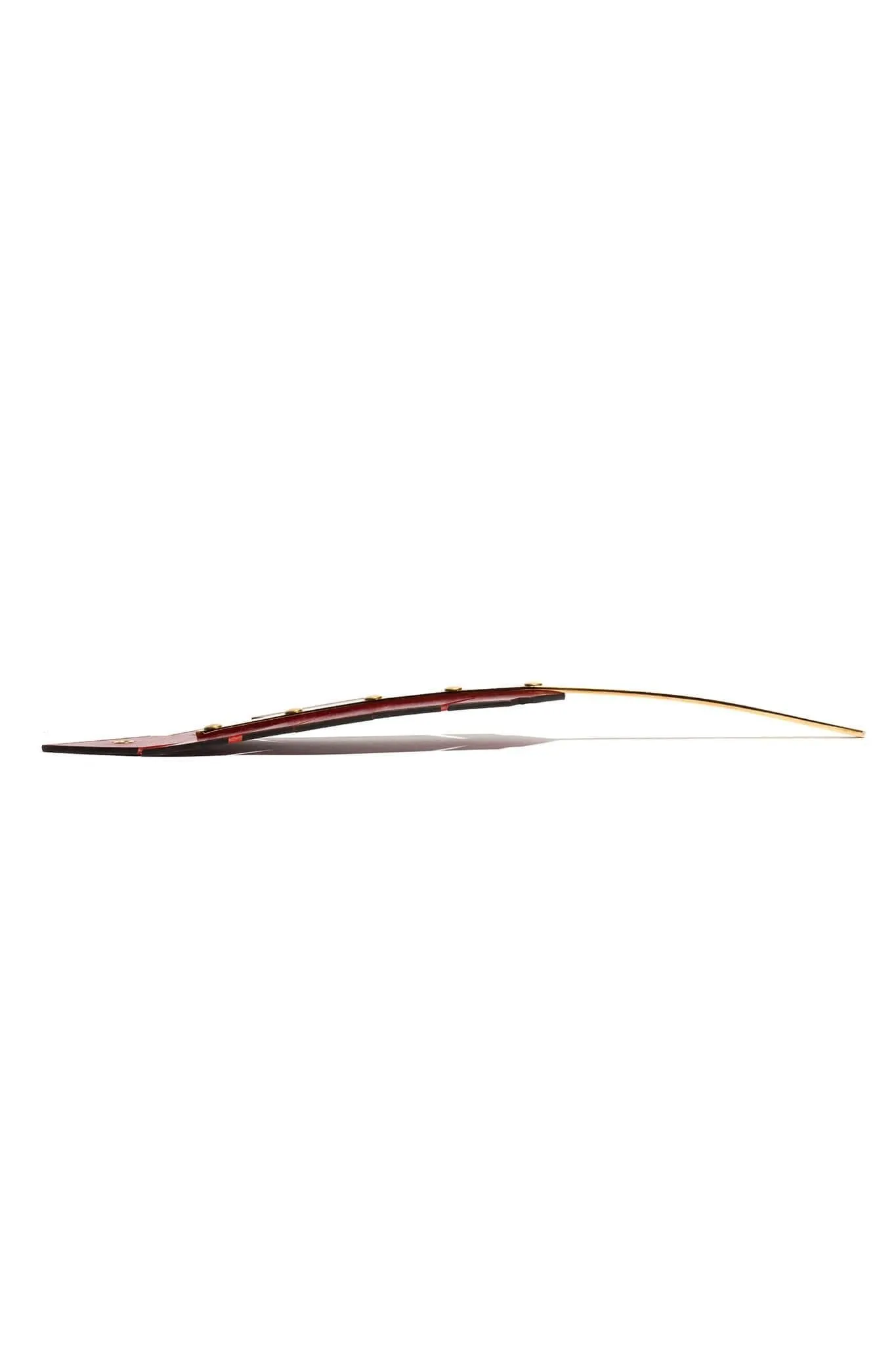 Red Leather Feather Bcasse Paddle