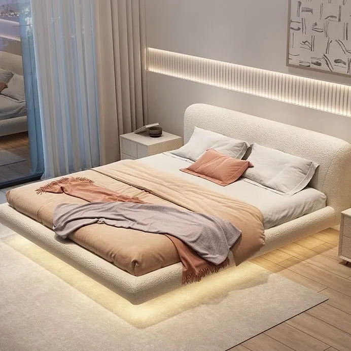 Remi Boucle Floating Bed Frame