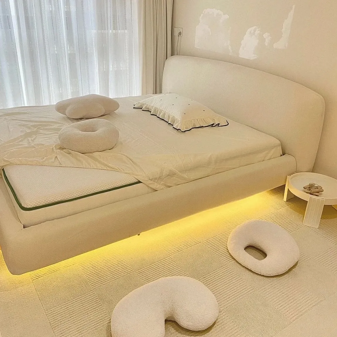 Remi Boucle Floating Bed Frame