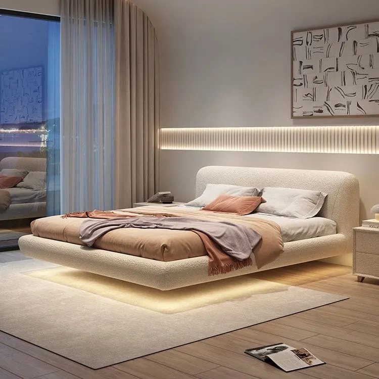Remi Boucle Floating Bed Frame