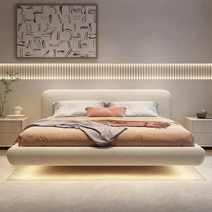 Remi Boucle Floating Bed Frame