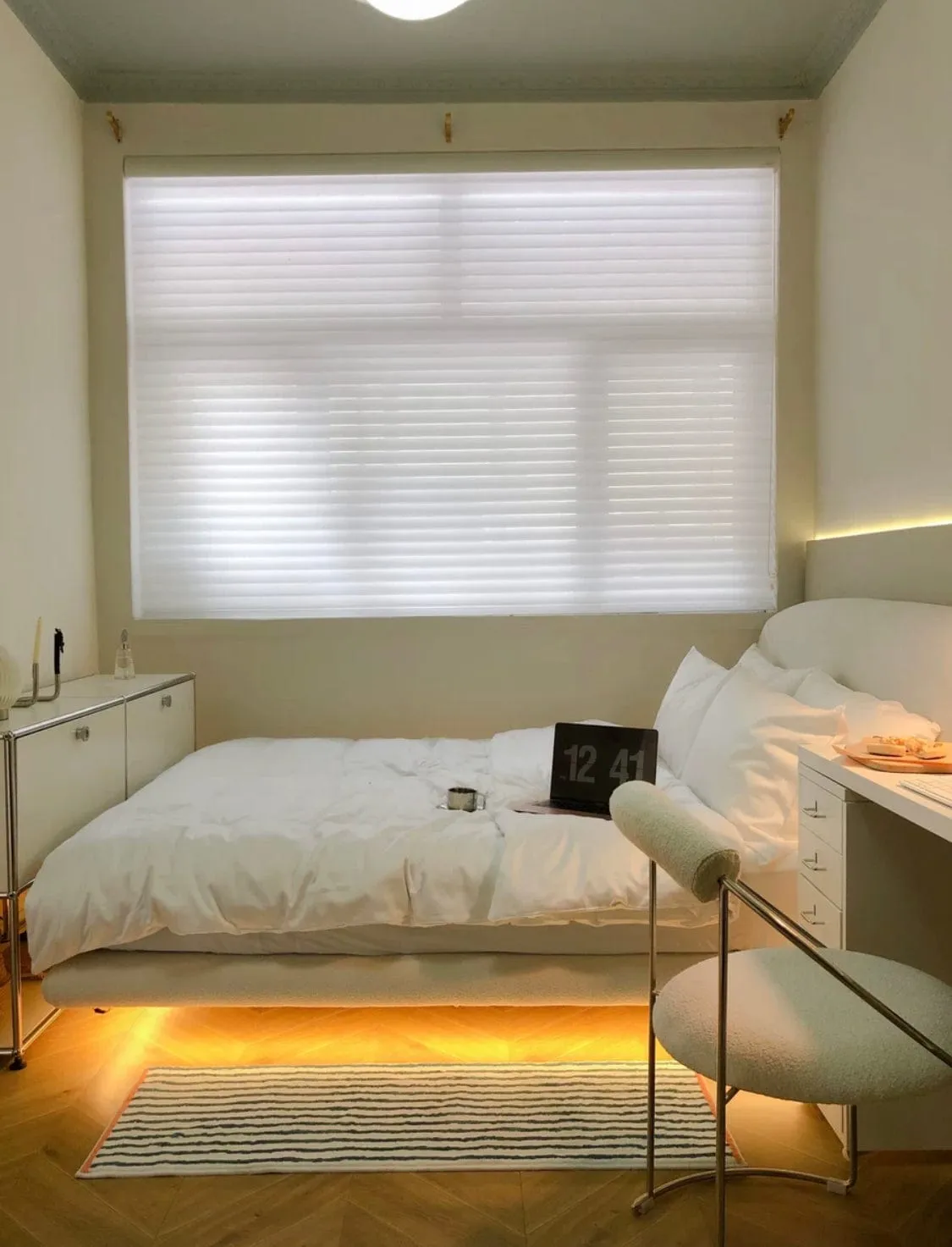 Remi Boucle Floating Bed Frame