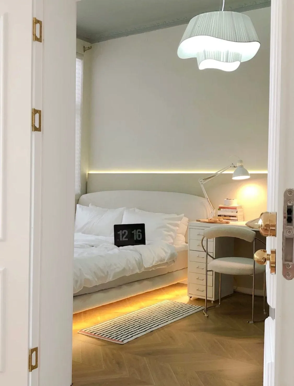 Remi Boucle Floating Bed Frame