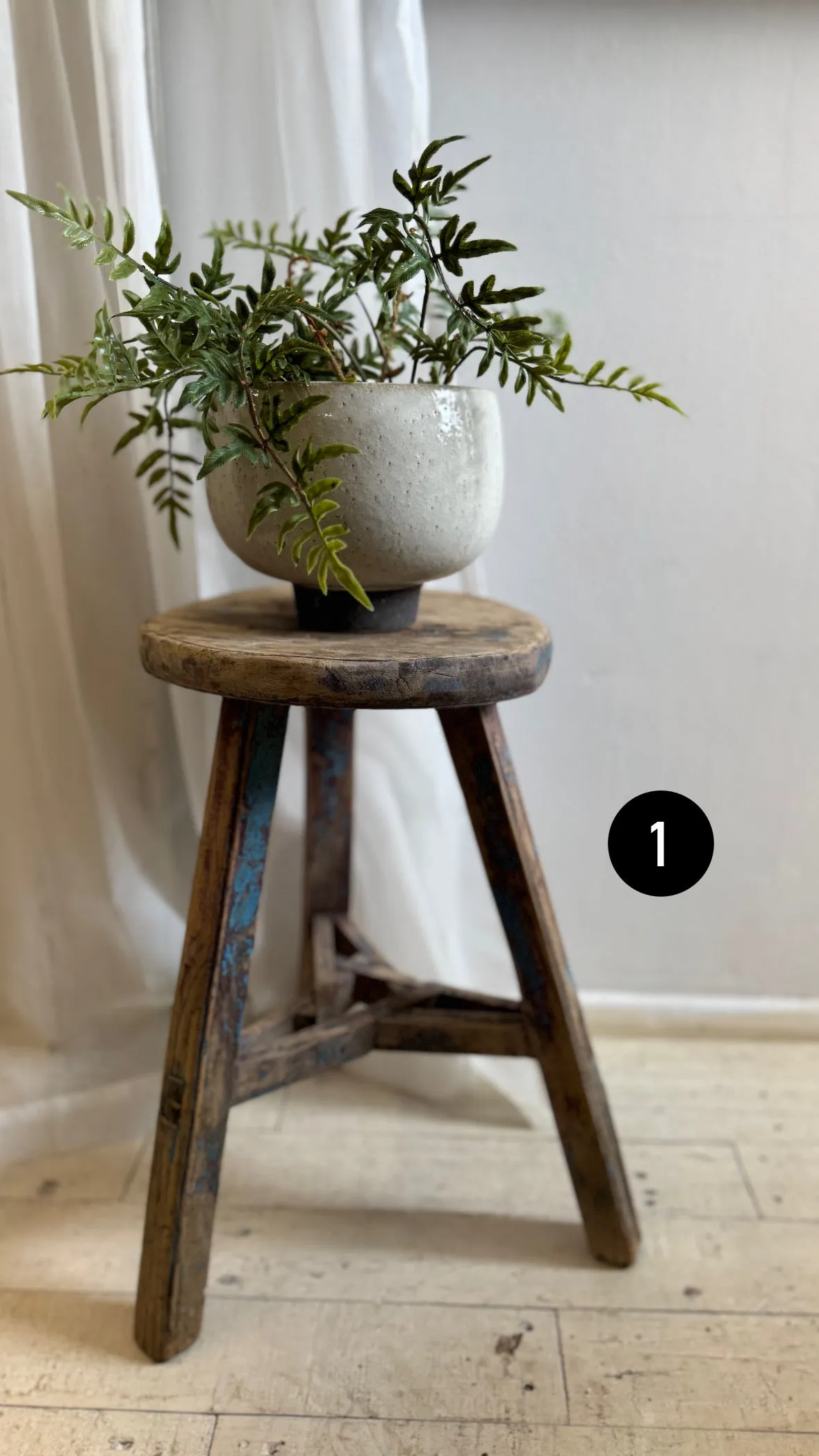 Round Elm Stool