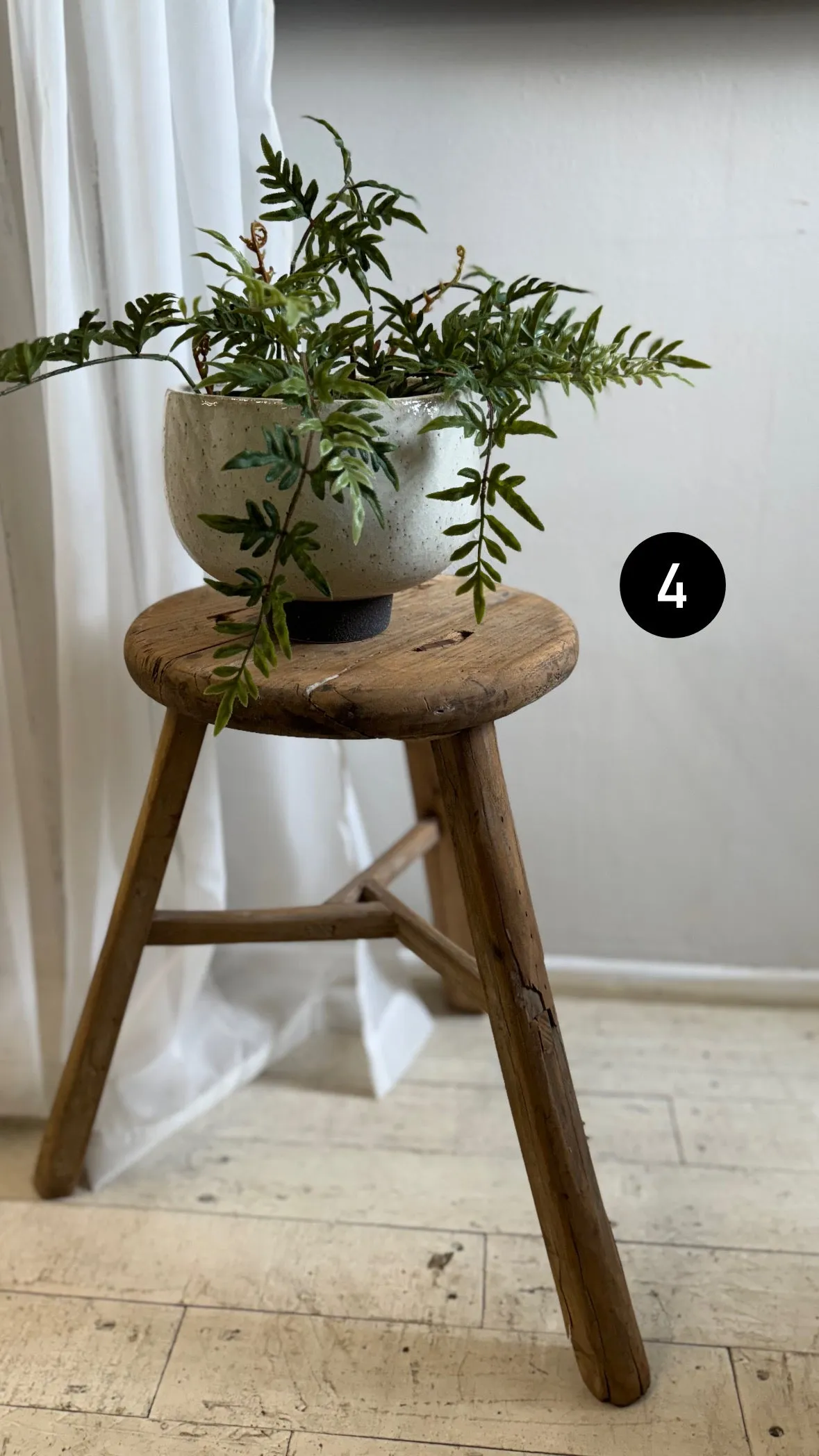 Round Elm Stool