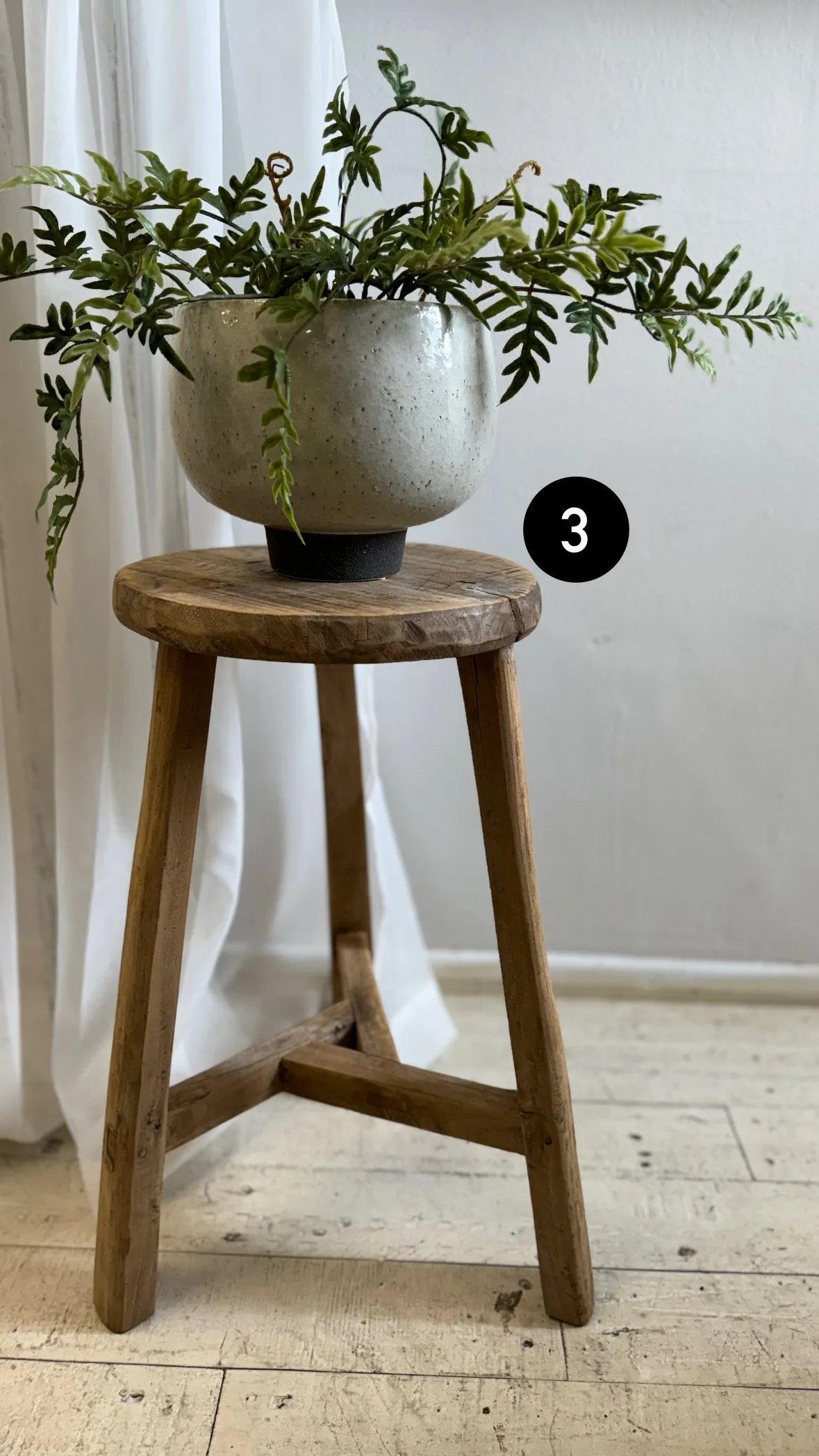 Round Elm Stool