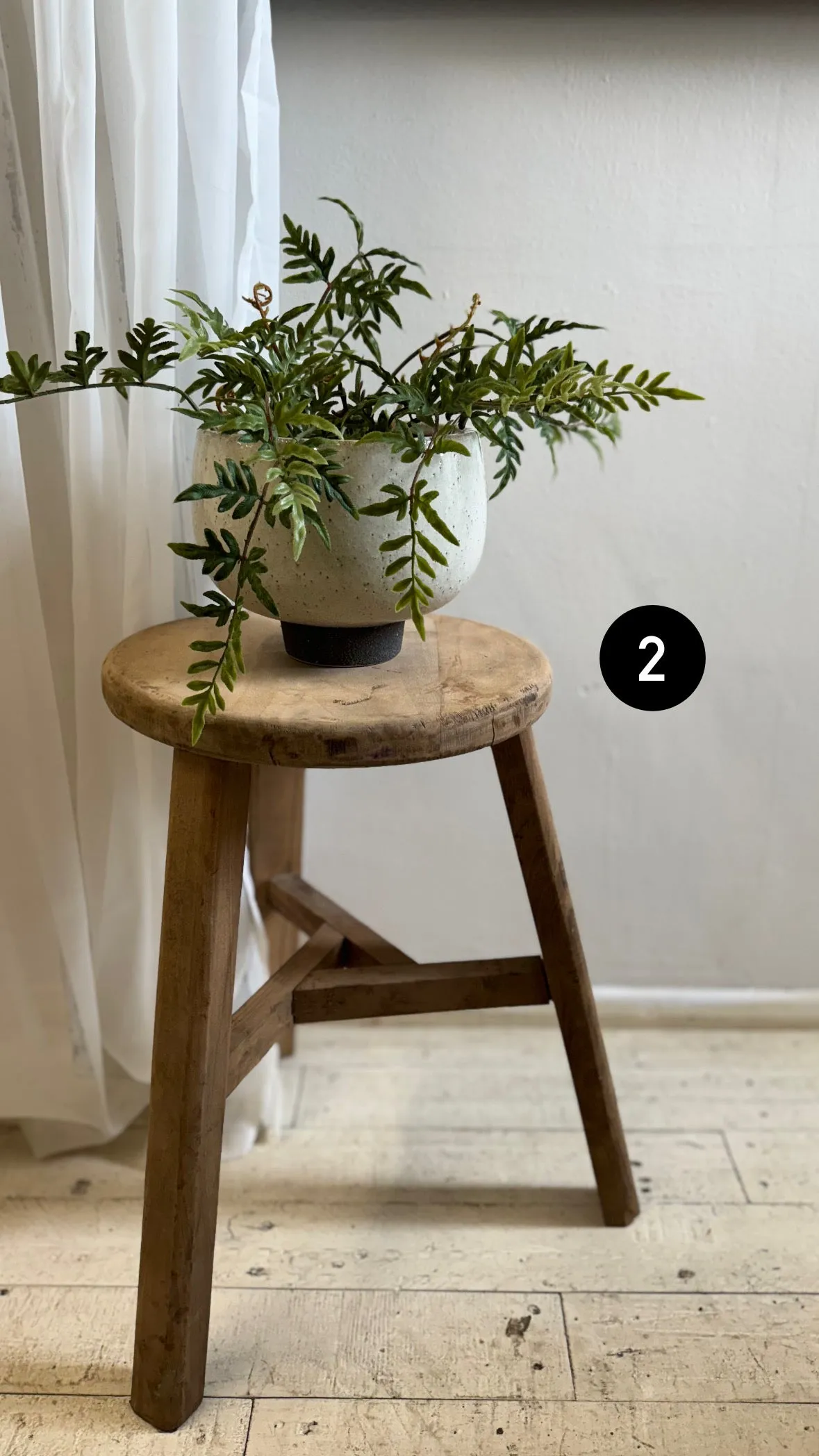Round Elm Stool