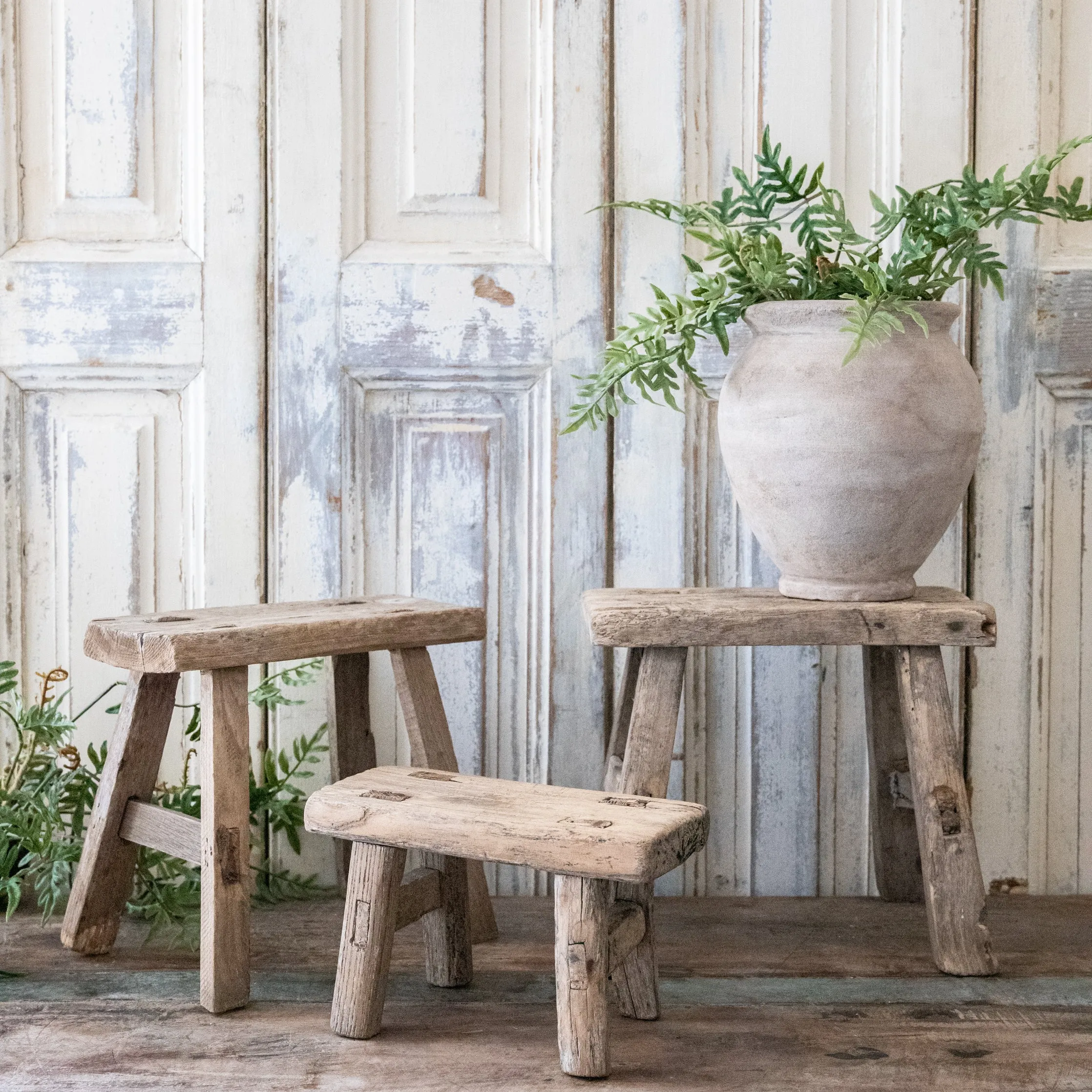 Rustic Vintage Stools - Small