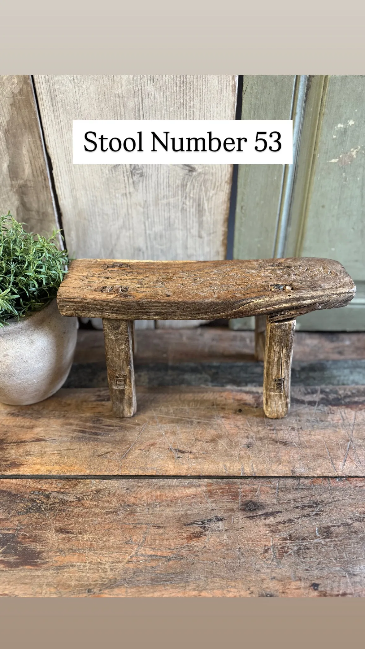 Rustic Vintage Stools - Small